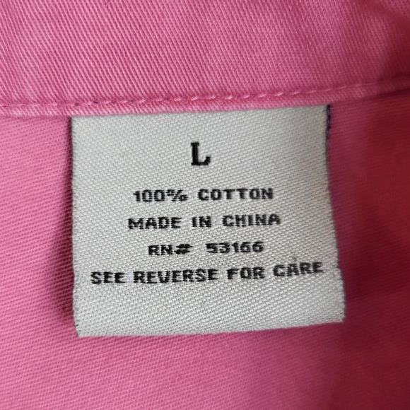 CE Schmidt Workwear Coral Pink SHIRT Womens Size L Button Up Fit For Her Pockets - Picture 12 of 16
